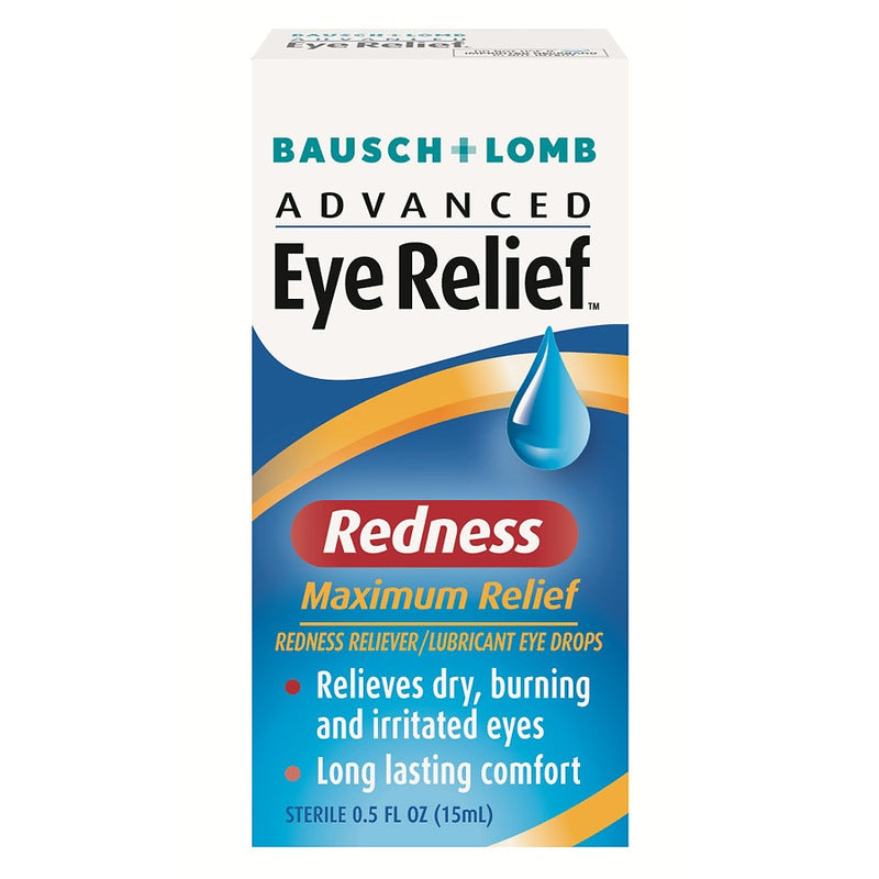 Bausch + Lomb Bausch + Lomb Lubricant Eye Drops, Maximum Redness, Advanced, Sterile 0.5 Fl Oz Personal Care