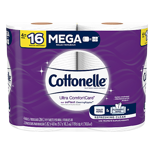 Cottonelle Cottonelle Toilet Paper, Mega Roll, Ultra Comfortcare, 2 Ply Toilet Paper Dark Slate Blue