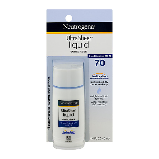 Neutrogena Neutrogena Ultra Sheer Liquid Daily Sunscreen Broad Spectrum - SPF 70 - 1.4 Fl Oz Sunscreen Gray