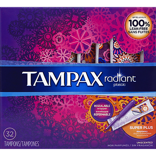 Tampax Tampax Radiant Plastic Super Plus Absorbency Tampons Tampons Dark Slate Blue