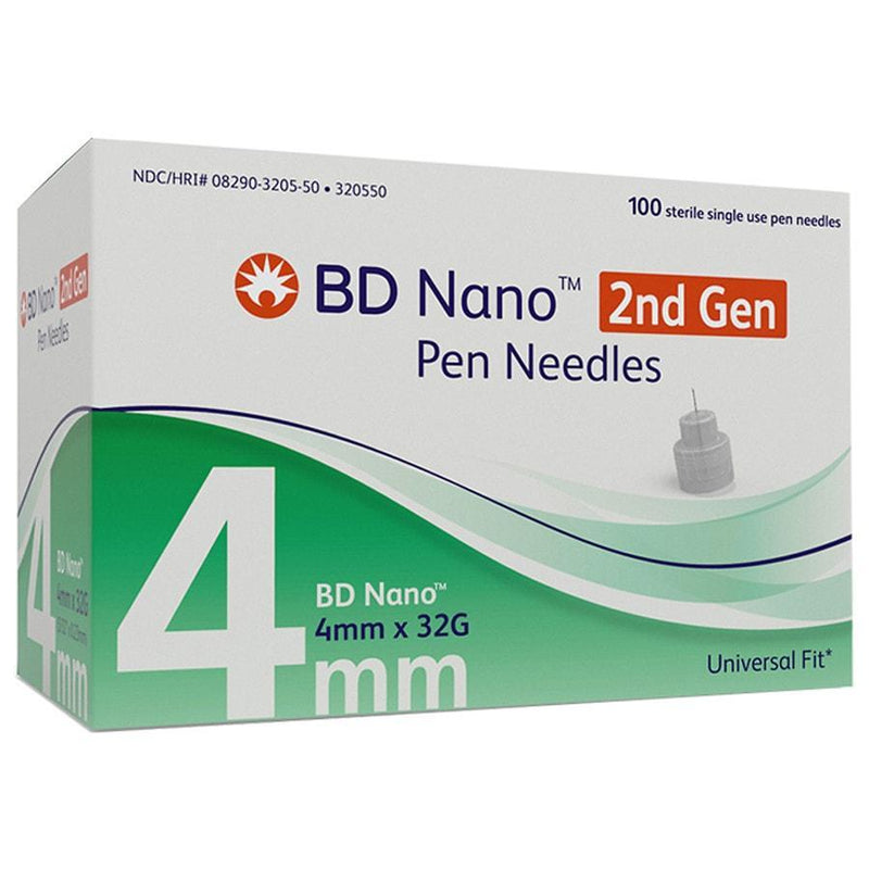 BD BD Nano 2nd Gen Pen Needles 32Gx4mm 100ct Pens