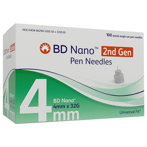 BD BD Nano 2nd Gen Pen Needles 32Gx4mm 100ct Pens