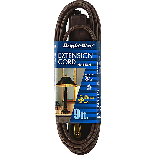 Bright Way Bright Way Extension Cord, 9 Foot Extension Cords White Smoke