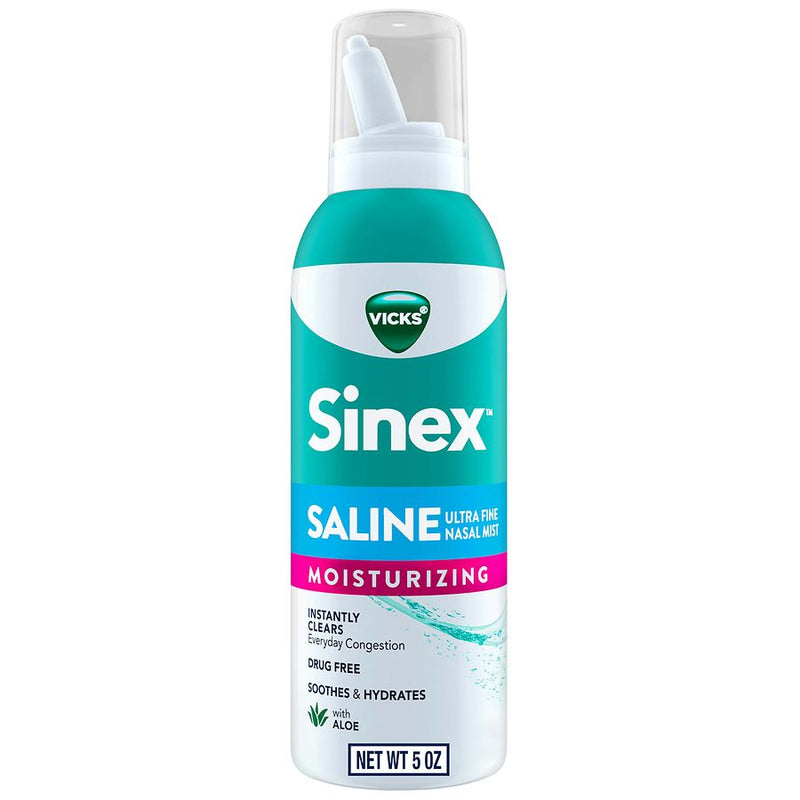 Vicks Vicks Sinex Saline Ultra Fine Nasal Mist Spray With Aloe, 5 Oz Health Care