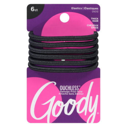 Goody Goody Ouchless No-Metal Elastics - Extra Thick Hair Care Dark Slate Gray