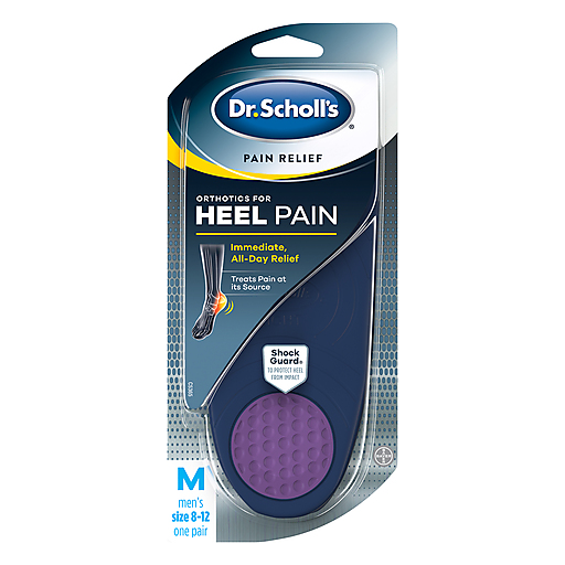 Dr Scholls Dr Scholls Men's Pain Relief Orthotics Size 8 To 12, 1 PR, For Heel Personal Care White Smoke