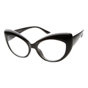 zeroUV Retro 1950's Pointed Cat Eye Clear Lens Glasses 9646 Glasses