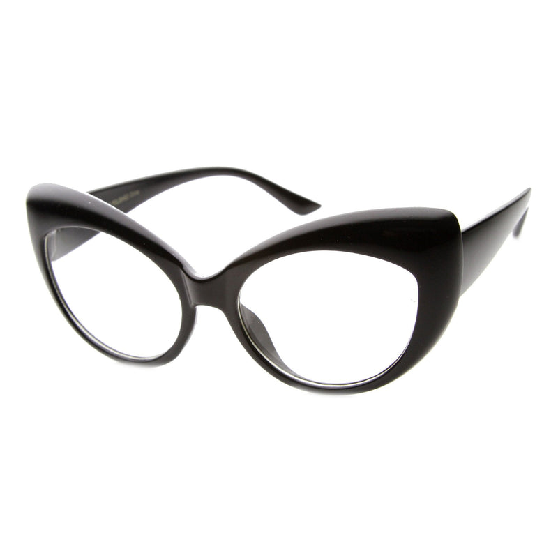 zeroUV Retro 1950's Pointed Cat Eye Clear Lens Glasses 9646 Glasses