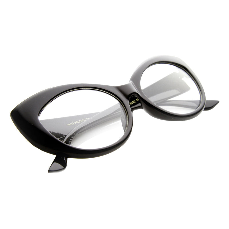zeroUV Retro 1950's Pointed Cat Eye Clear Lens Glasses 9646 Glasses