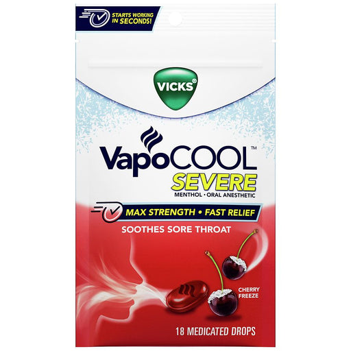 Vicks Vicks® VapoCool™ Severe Max Strength Medicated Drops – Cherry Freeze Personal Care