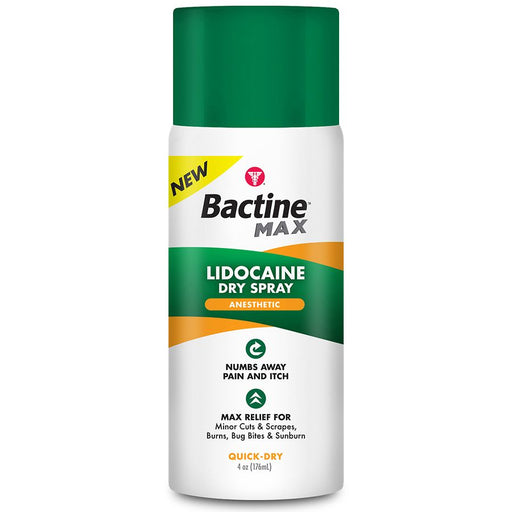 Bactine Bactine Max Pain Relief Dry Spray With Lidocaine, 4 Oz First Aid