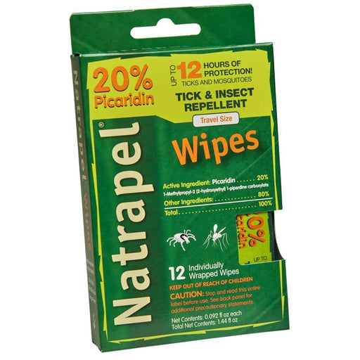 Natrapel Natrapel 8-Hour Insect Repellent Wipes, DEET-Free & Gear Safe, 12 Count Repellents