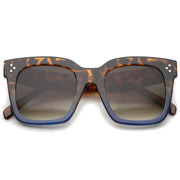 zeroUV Bold Oversize Square Horned Rim Flat Lens Sunglasses A252 Sunglasses