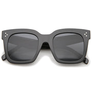 zeroUV Bold Oversize Square Horned Rim Flat Lens Sunglasses A252 Sunglasses