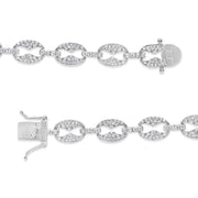 Bids.com 14K White Gold 1 1/2 Cttw Round Diamond Set Link Bracelet (I-J Color, I1-I2 Clarity) - 7" Bracelets
