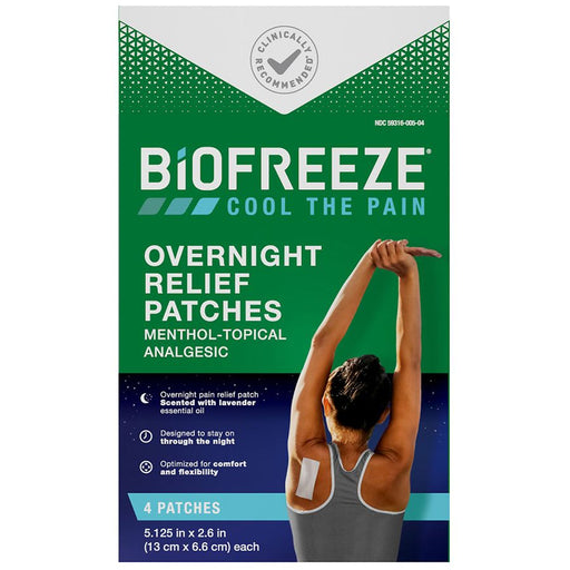 Biofreeze Biofreeze  Pain Relieving Patch  Overnight  4 Ct Health & Beauty