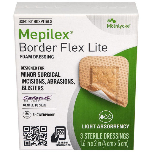 Mepilex Mepilex Border Flex Lite Flexible, All-In-One Silicone Foam Adhesive Dressing 1.6 Salad Dressing