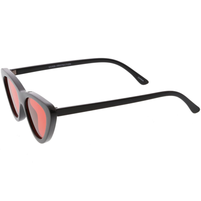 zeroUV Retro 1990's Narrow Color Tone Flat Lens Cat Eye Sunglasses C522 Sunglasses
