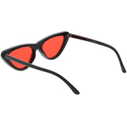 zeroUV Retro 1990's Narrow Color Tone Flat Lens Cat Eye Sunglasses C522 Sunglasses