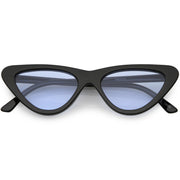zeroUV Retro 1990's Narrow Color Tone Flat Lens Cat Eye Sunglasses C522 Sunglasses