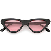 zeroUV Retro 1990's Narrow Color Tone Flat Lens Cat Eye Sunglasses C522 Sunglasses