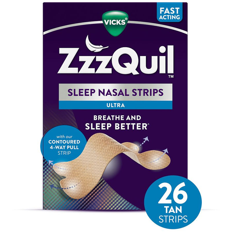 Vicks Vicks ZzzQuil  Sleep Ultra Nasal Strips 26Ea Snoring & Sleep Apnea Aids