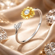 Bids.com 925 Sterling Silver Ring with Pavé Setting CZ, 0.1cm Width, Flower Design for Women Rings