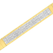 Bids.com 14K Yellow Gold 3 5/8 cttw Invisible Set Princess-Cut Diamond ID Tennis Bracelet (I-J Color, SI1-SI2 Clarity) - Size 7" Bracelets