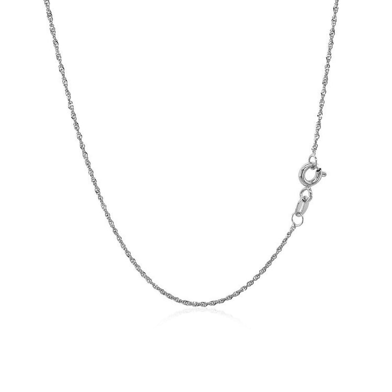 Bids.com 14k White Gold Singapore Chain 1.0mm Necklaces