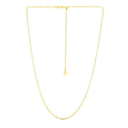 Bids.com 14k Yellow Gold Adjustable Sparkle Chain 1.5mm Necklaces