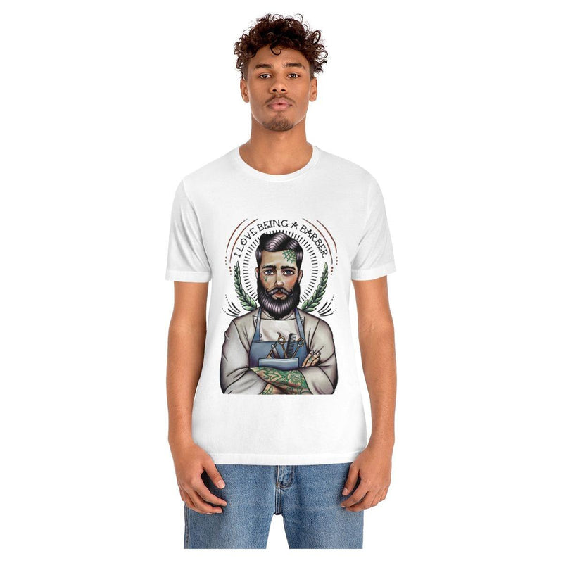 officialilovebeingabarber Unisex Jersey Short Sleeve Tee T-Shirt