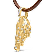 Bids.com 18K 1.00 Cttw Diamond Cat and Bail Pendant Necklace Collar with Matte Finish (F-G Color, VS2-SI1 Clarity) Necklaces