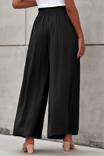 Drawstring Waist Wide Leg Pants by VYSN