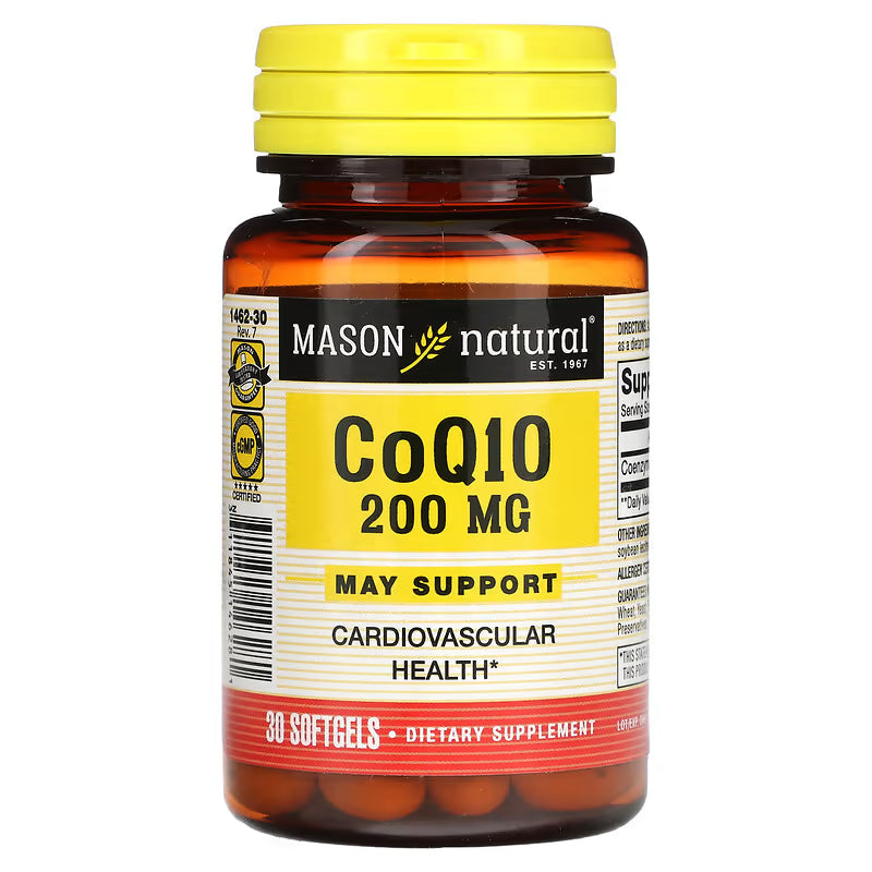 Mason Natural COENZYME Q10 GC 200MG 30 SFG Vitamins & Supplements
