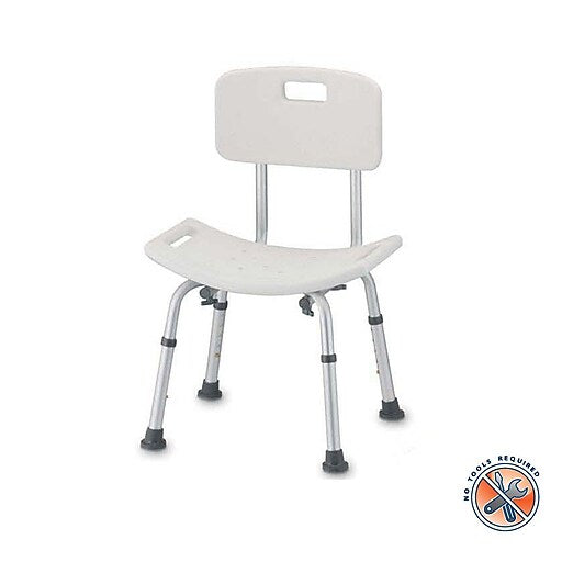 Nova Nova Bath Seat With Back - White Health Care