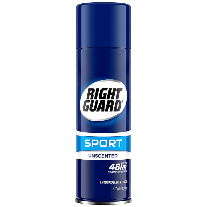 Right Guard Right Guard® Sport Antiperspirant &amp; Deodorant – 4-in-1 Unscented Aerosol (6 oz) Personal Care