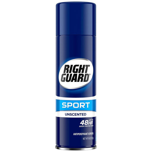 Right Guard Right Guard® Sport Antiperspirant &amp; Deodorant – 4-in-1 Unscented Aerosol (6 oz) Personal Care