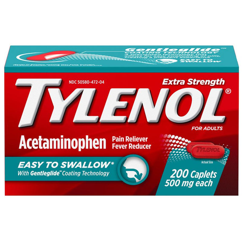 Tylenol Tylenol Extra Strength Acetaminophen Pain Reliever Caplets Medicine Cabinets