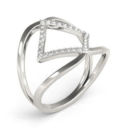 Bids.com 14k White Gold Interlaced Design Diamond Ring (1/5 cttw) Rings