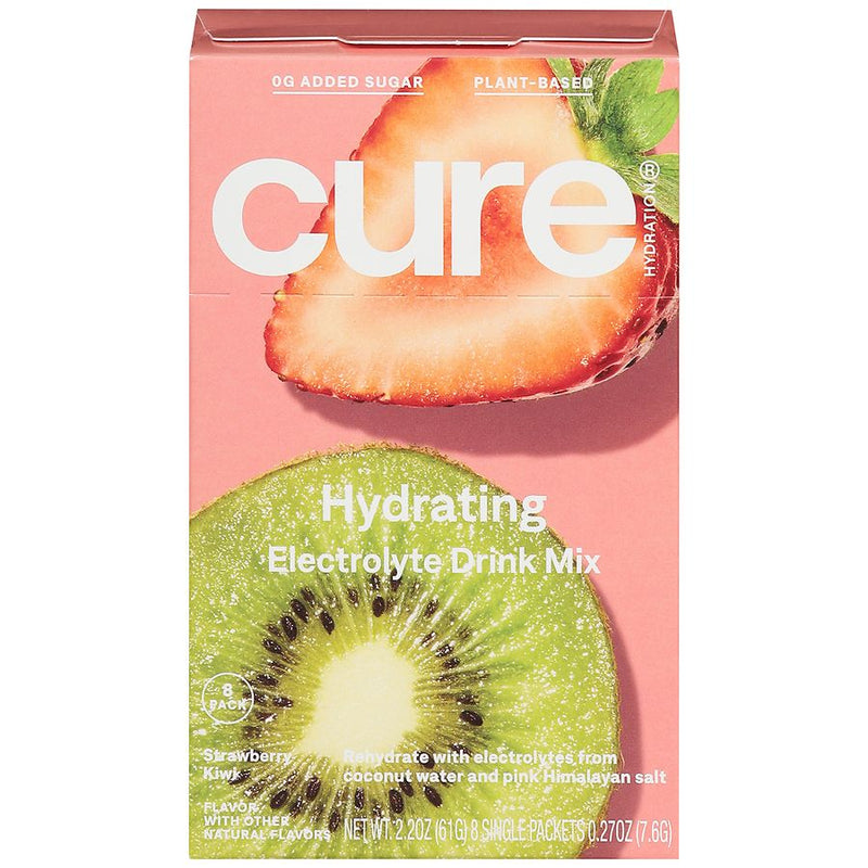 Cure Cure Electrolyte Hydrating Drink Mix – Strawberry Kiwi (8-Pack Sticks) Powdered Beverage Mixes
