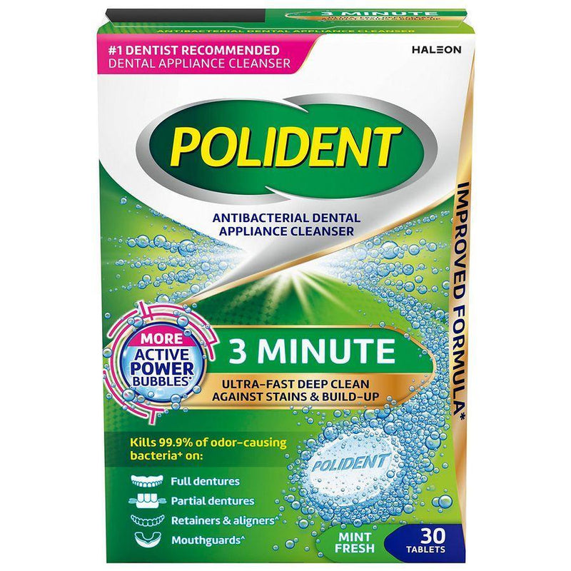Polident Polident Antibacterial Dental Appliance Cleanser, Mint Fresh, Tablets Personal Care