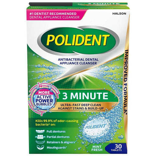 Polident Polident Antibacterial Dental Appliance Cleanser, Mint Fresh, Tablets Personal Care