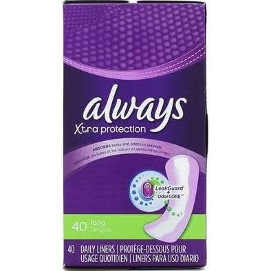 0 Always Liner Dri Long Unscented 6x40 Ct Diaper Liners