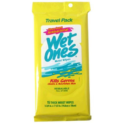 Wet Ones Wet Ones Hands & Face Citrus Scent Antibacterial Wipes 15 Ct Peg Hand Sanitizers & Wipes Goldenrod