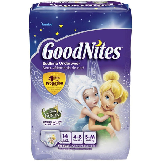 GoodNites GoodNites Small/Medium Disney Princess Moana Girls Nighttime Underwear Diapers