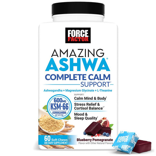 Force Factor Force Factor Amazing Ashwa Advanced Soft Chews Blueberry Pomegranate Pomegranates