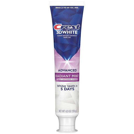 Crest Crest 3D White Advanced Teeth Whitening Toothpaste Radiant Mint 4.9 oz Toothpaste