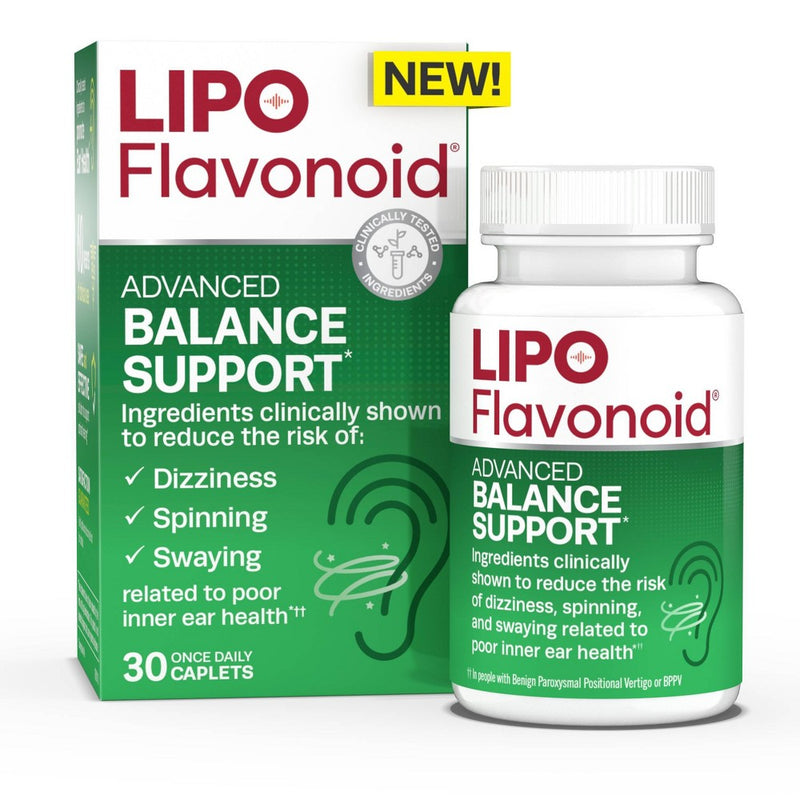 Lipo-Flavonoid Lipo-Flavonoid Advanced Inner Ear Balance Support Supplement Caplets - 30ct Health & Beauty