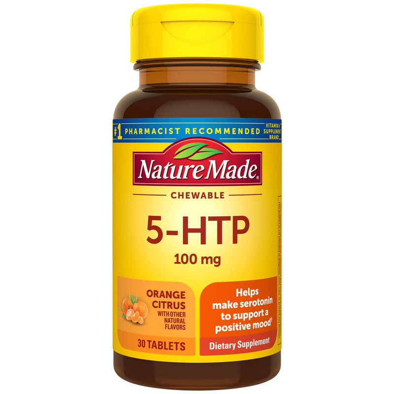 Nature Made Nature Made 5 Htp, 100 Mg, Chewable, Tablets, Orange Citrus Vitamins & Supplements