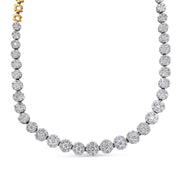 Bids.com IGI Certified 14K Yellow Gold 14 3/4 cttw Pave Set Round-Cut Diamond Riviera Necklace (F-G Color, S2-I1 Clarity) Necklaces